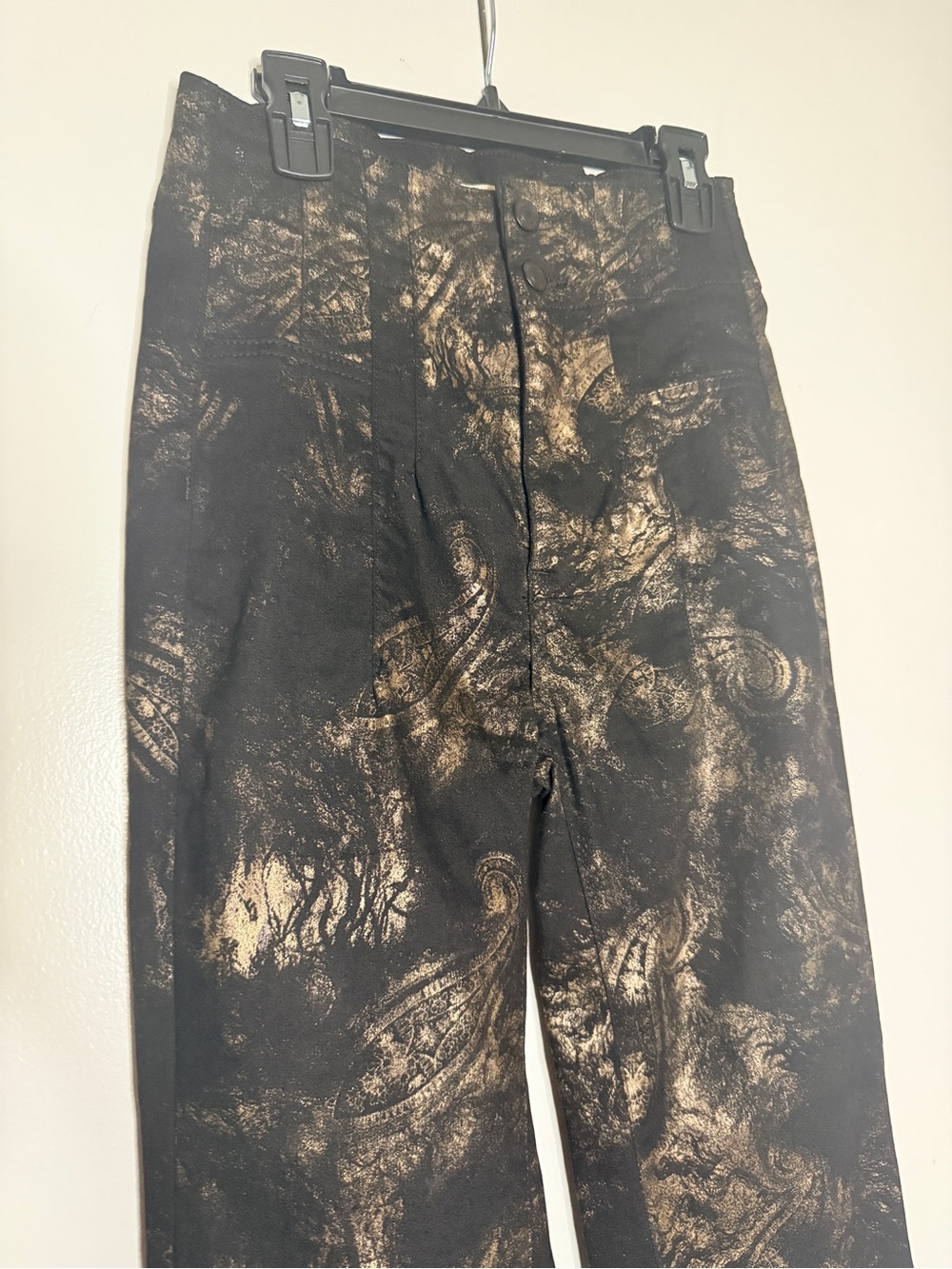 We The Free Jayde Paisley Metallic Flare Jeans - Picture 3 of 5